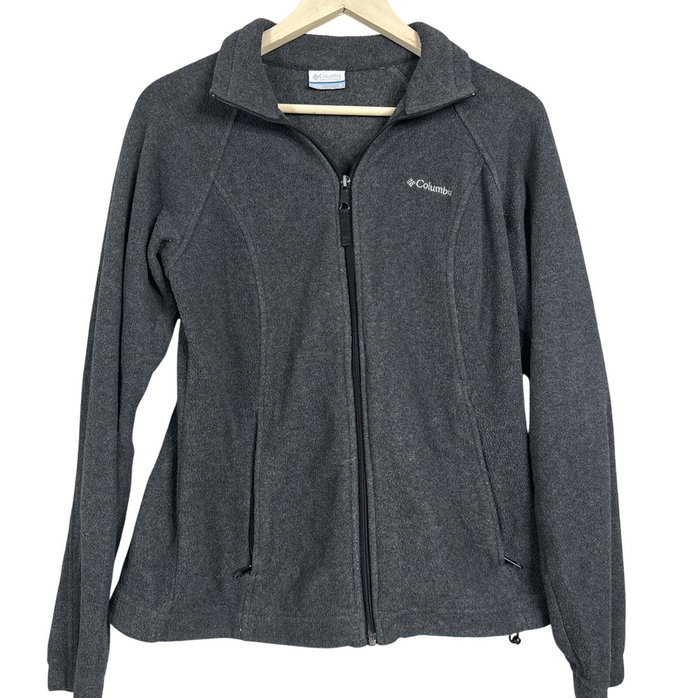 Columbia Jacket Womens Dark Grey Outdoors Full Zip Fleece Ladies Medium
